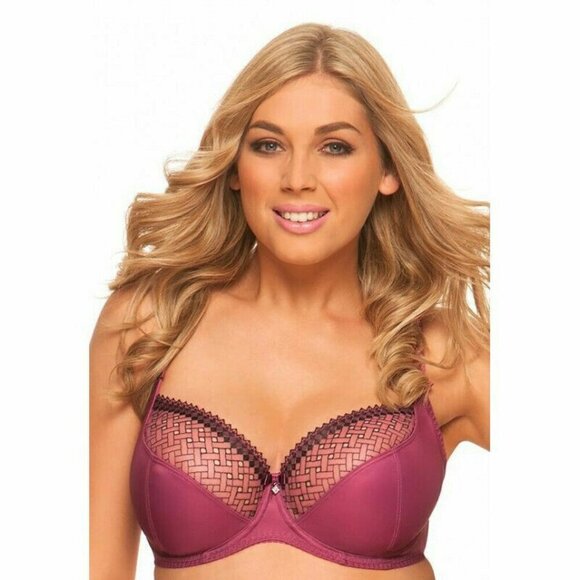 Curvy Kate GIA Balcony Bra US 30K CK2101 Boysenberry/Black - Picture 8 of 8